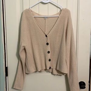 Cropped Button Up Cardigan